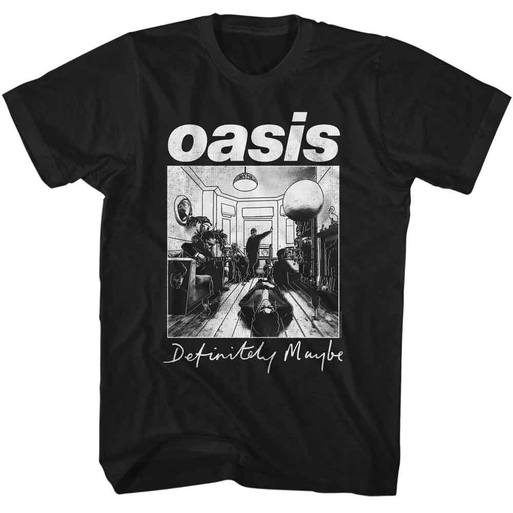 OASIS-OASIS MONOTONE DEFINITELY MAYBE-BLACK ADULT S/S TSHIRT