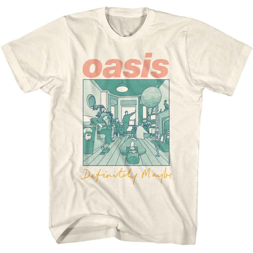 OASIS-OASIS DEFINITELY MAYBE ALBUM MULTICOLORED-NATURAL ADULT S/S TSHIRT