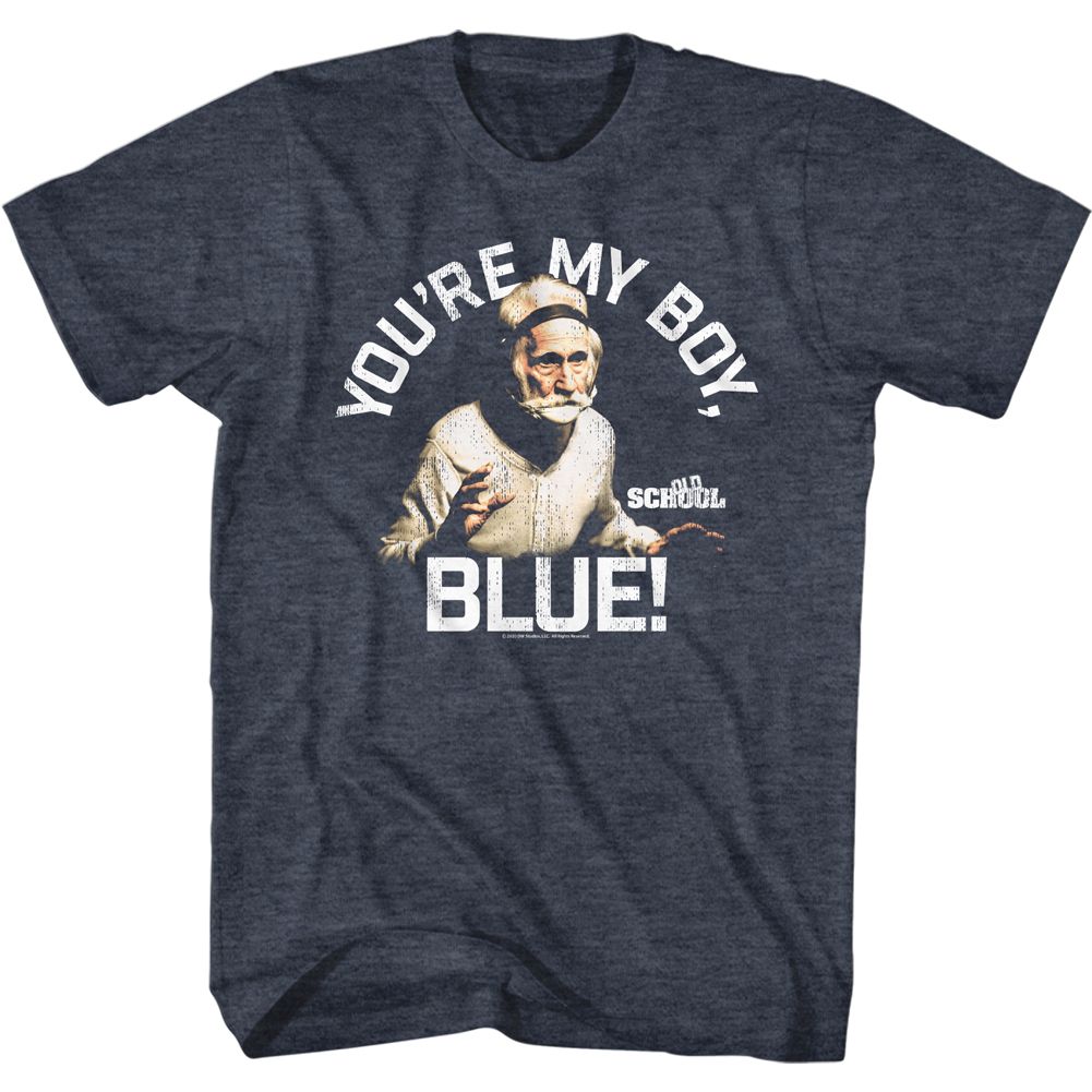 OLD SCHOOL-MY BOY BLUE-NAVY HEATHER ADULT S/S TSHIRT