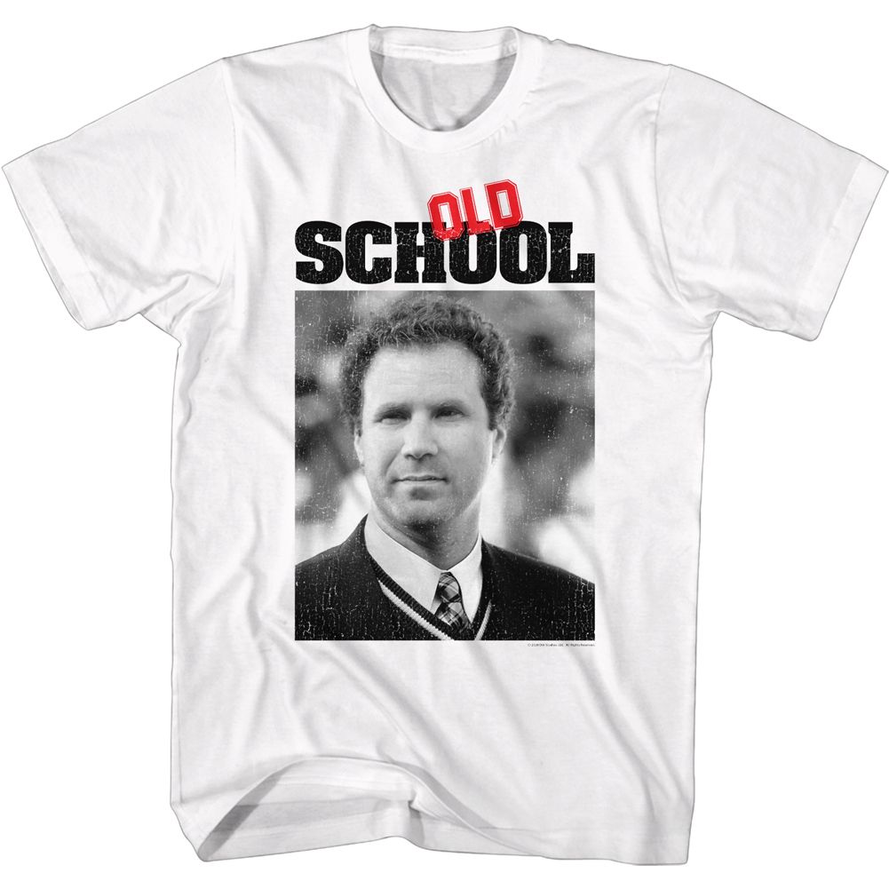 OLD SCHOOL-FRANK AND LOGO-WHITE ADULT S/S TSHIRT