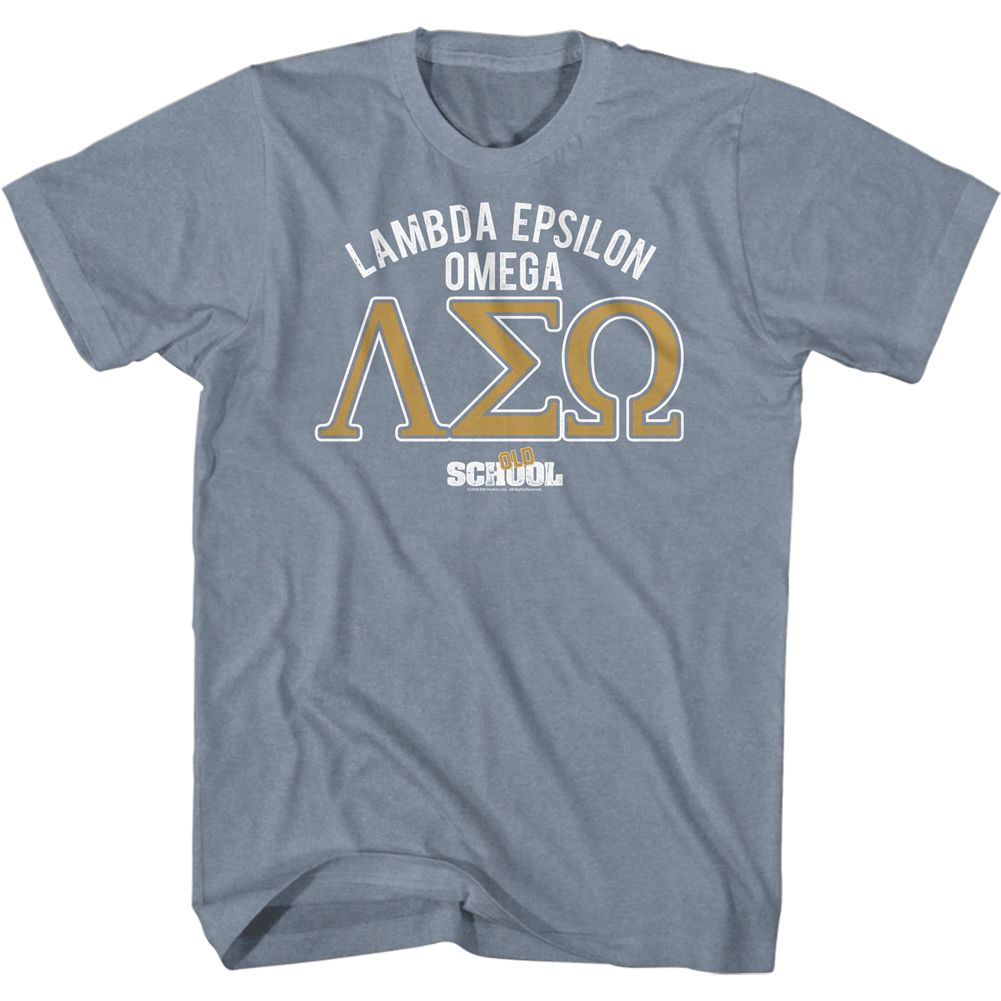 OLD SCHOOL-FRAT-INDIGO HEATHER ADULT S/S TSHIRT