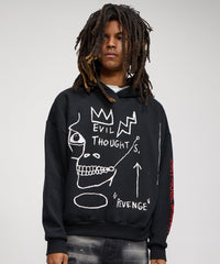 Thumbnail for Basquiat Evil Thoughts Hoodie