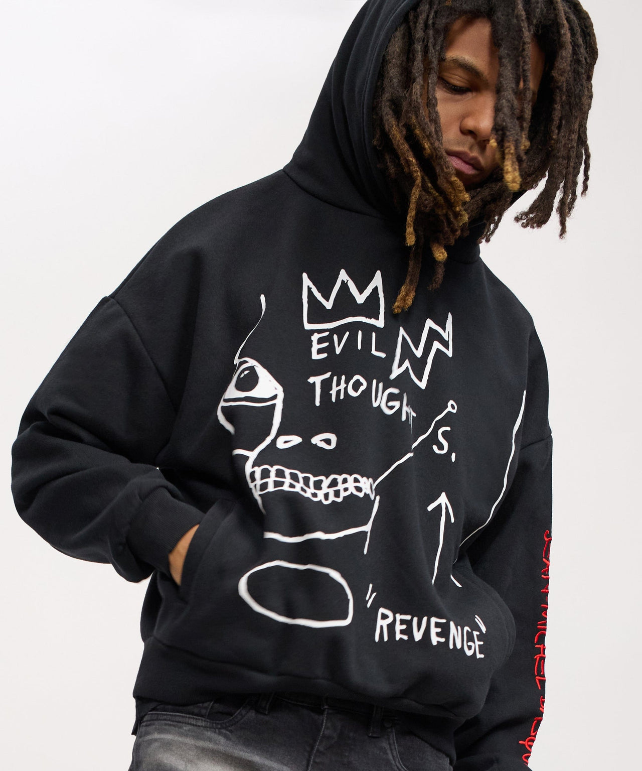 Basquiat Evil Thoughts Hoodie