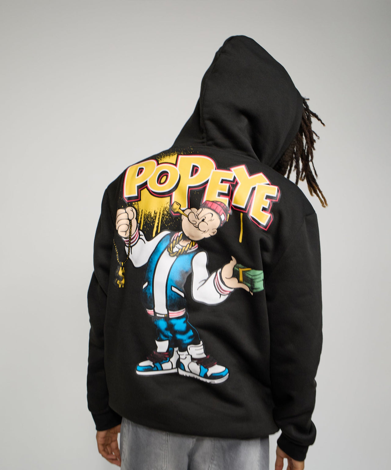 Popeye Money Graphic Long Sleeve Hoodie