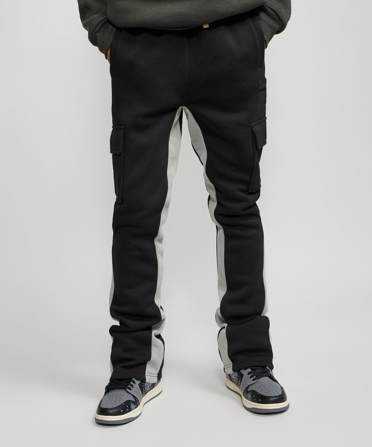 Stacked Fleece Sweatpant - Black