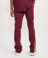 Thumbnail for Stacked Fleece Sweatpant - Burgundy