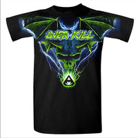 Thumbnail for Overkill Blue Batwing Skull Allover T-Shirt