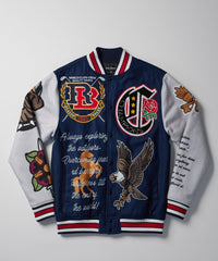 Thumbnail for Fearless Varsity Jacket - Blue