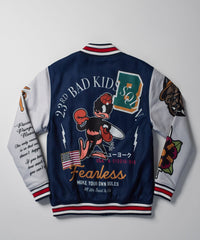 Thumbnail for Fearless Varsity Jacket - Blue