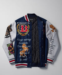 Thumbnail for Fearless Varsity Jacket - Blue