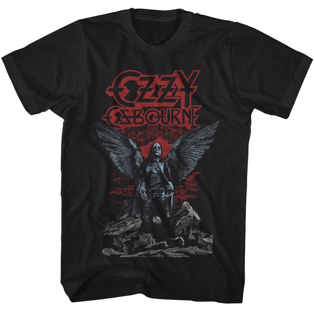 OZZY OSBOURNE-OZZY ANGEL WINGS-BLACK ADULT S/S TSHIRT