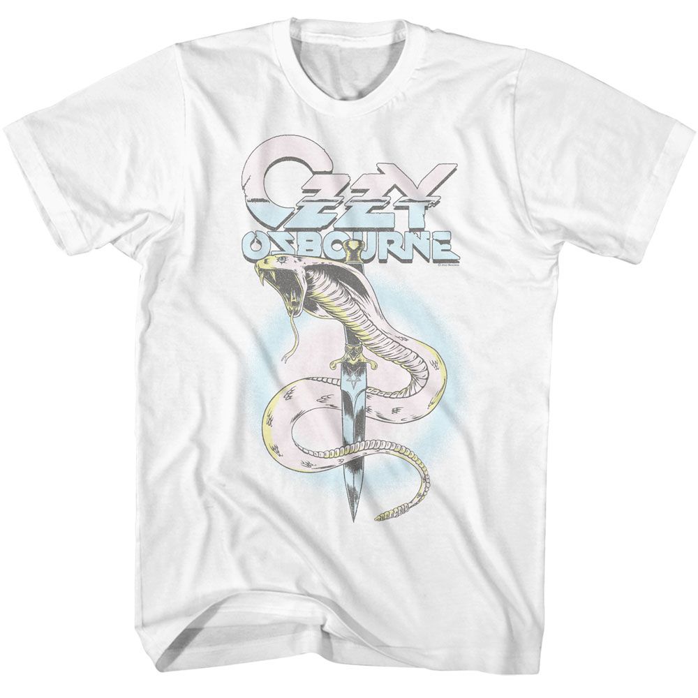 OZZY OSBOURNE-OZZY PASTEL SNAKE-WHITE ADULT S/S TSHIRT