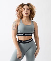 Thumbnail for Cara Women's Sports Bra - Grey
