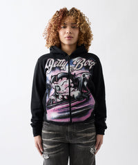 Thumbnail for Women Betty Boop Airbrush Full Zip Hoodie