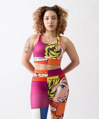 Thumbnail for Comic Pop Women's Sports Bra - Multicolor