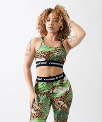 Thumbnail for Jungle Hunt Women's Sports Bra - Multicolor