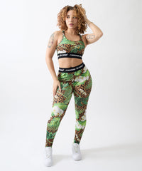 Thumbnail for Jungle Hunt Women's Sports Bra - Multicolor