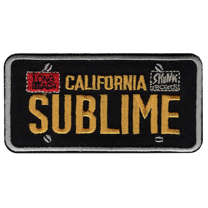 Sublime License Plate 4"x2" Patch - 3 pc prepack