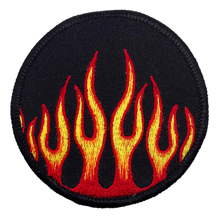 Round Flame 3" Patch - 3 pc prepack