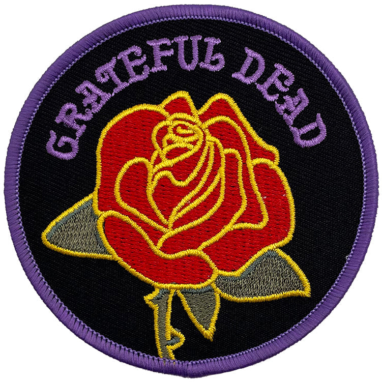 Grateful Dead Rose w/ Logo 3.6"x2.6" Patch - 3 pc prepack