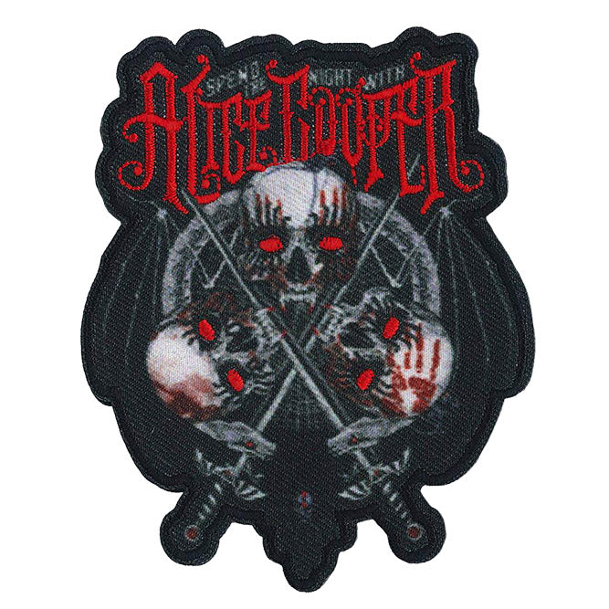 Alice Cooper Vampire Skulls 3.5"x4" Patch - 3 pc prepack