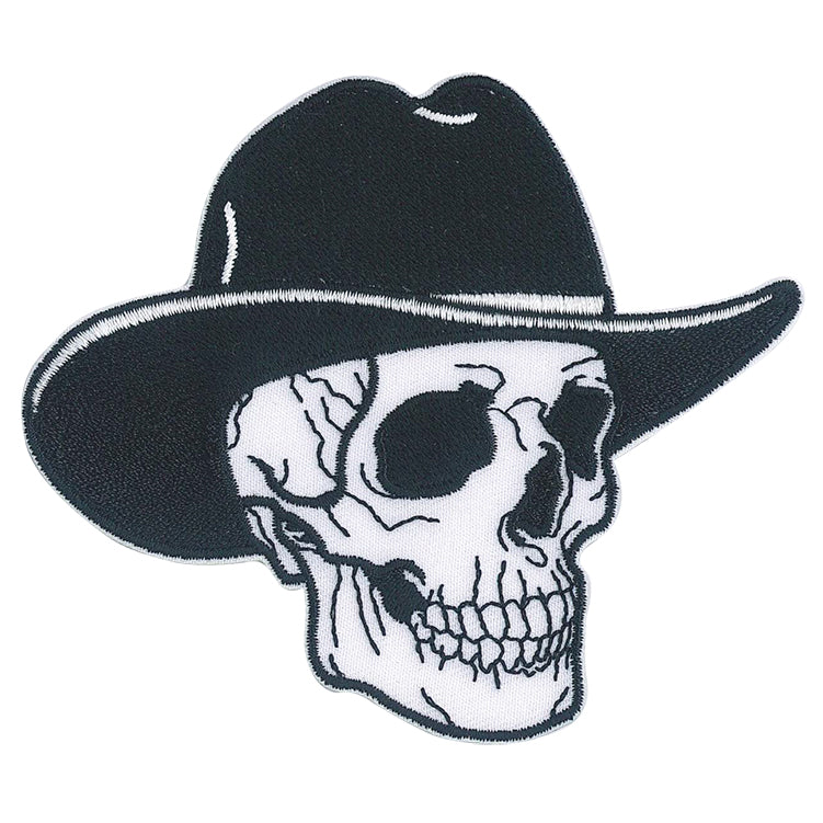 Cowboy Skull 4.3"x3.6" Patch - 3 pc prepack