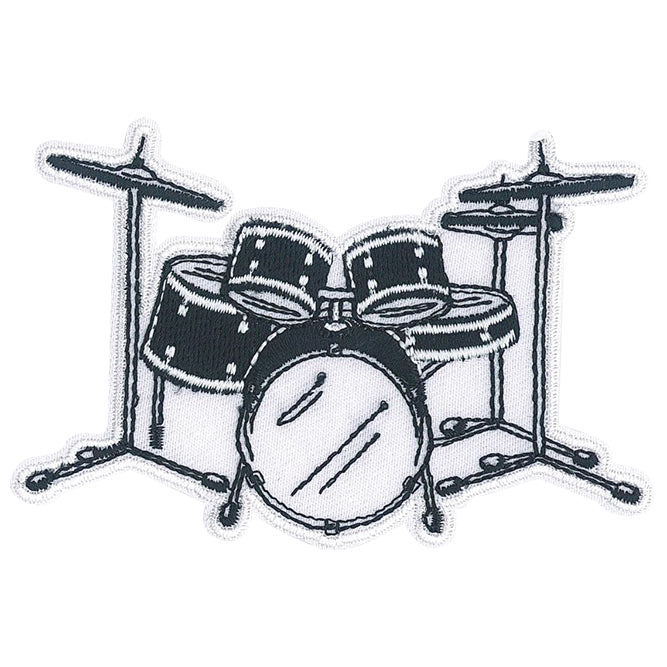 Drum Set 3.8"x2.6" Patch - 3 pc prepack