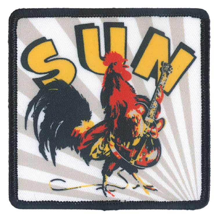 Sun Records Rooster 3.5"x3.5" Patch - 3 pc prepack