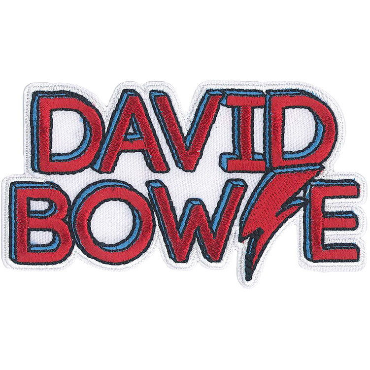 David Bowie Bolt Name 3.8"x2.1" Patch - 3 pc prepack