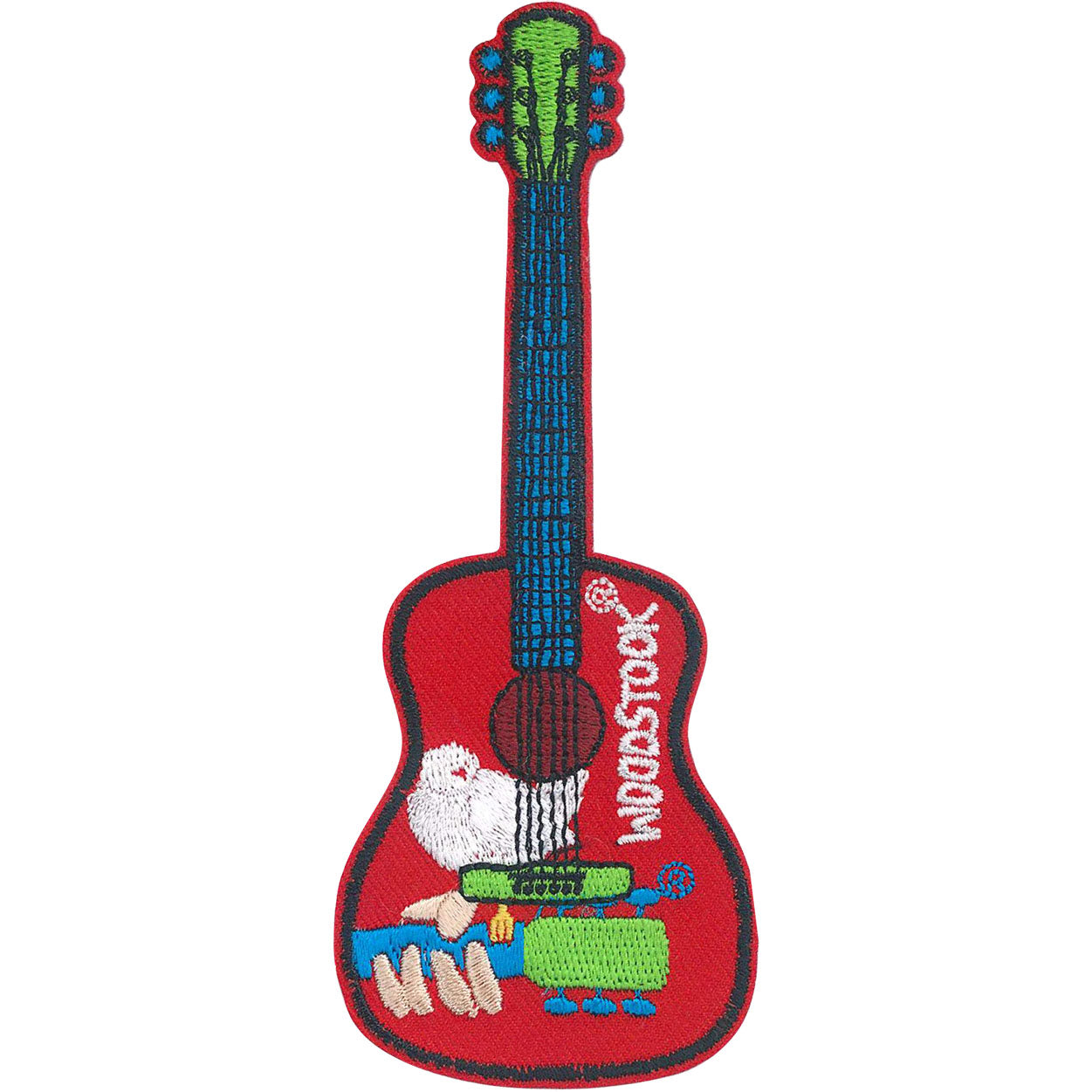 Woodstock Dove Guitar 2"x4.9" Patch - 3 pc prepack