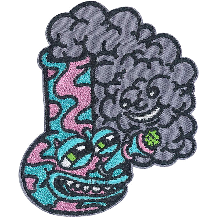 Killer Acid Happy Bong 3.1"x3.7" Patch - 3 pc prepack