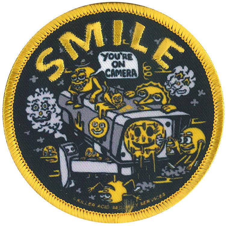 Killer Acid Smile 3.3" Round Patch - 3 pc prepack