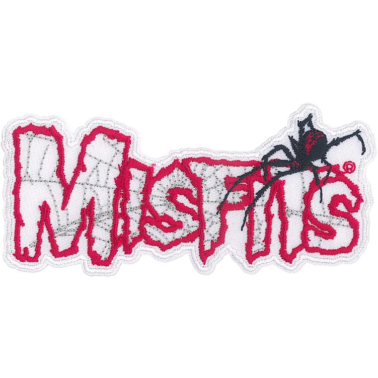 Misfits Spider Web Logo 4.3"x2" Patch - 3 pc prepack