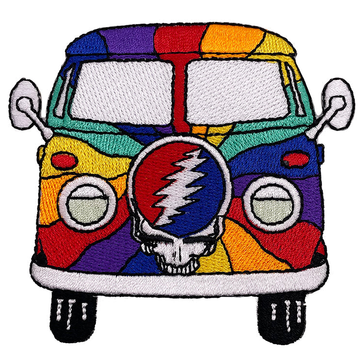 Grateful Dead SYF Rainbow Bus 3.4"x3" Patch - 3 pc prepack