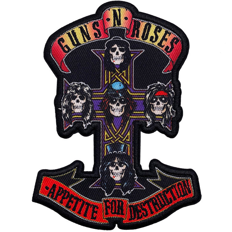 Guns N Roses Cross 3"x4.3"Â  Patch - 3 pc prepack