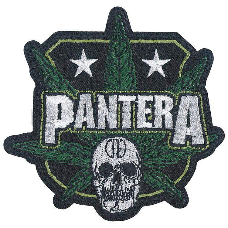 Pantera Cannabis Skull 3.5"x3.3" Patch - 3 pc prepack