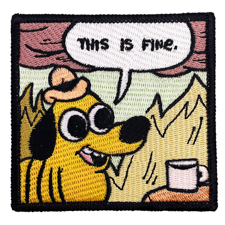 KC Green This Is Fine 3.25"x3" Patch - 3 pc prepack