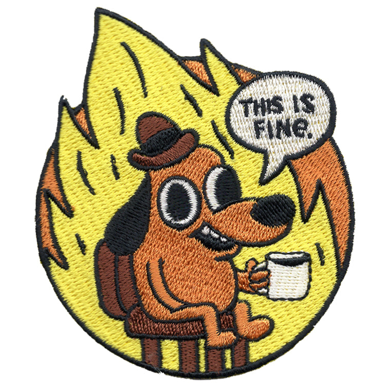 KC Green This Is Fine Graphic 3"x3.5" Patch - 3 pc prepack