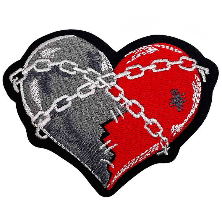 Ivy Dolamore Chained Heart 3.25"x2.6" Patch - 3 pc prepack