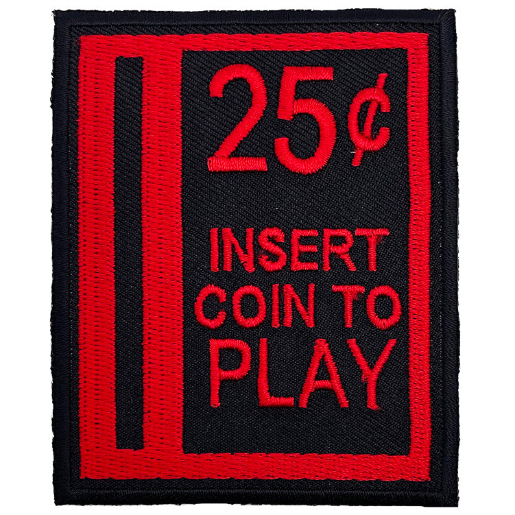 Insert Coin To Play 2.6"x3.25" Patch - 3 pc prepack