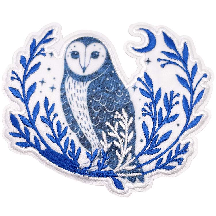 Episodic Drawing Moon Owl 3.5"x3" Patch - 3 pc prepack