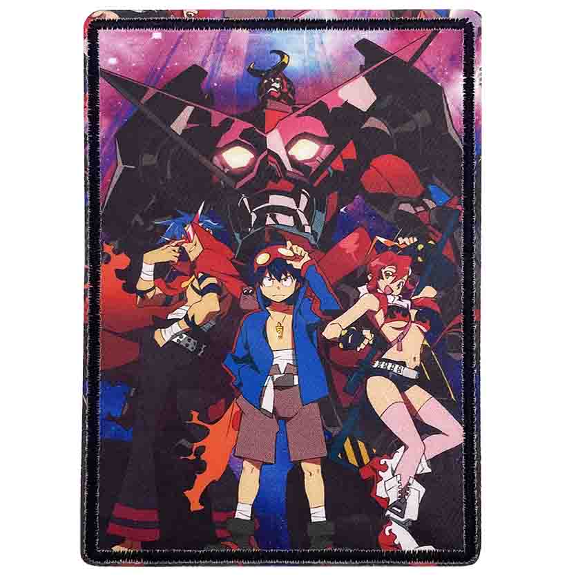 Gurren Lagann Cool Team Pose 2.8"x4" Patch - 3 pc prepack