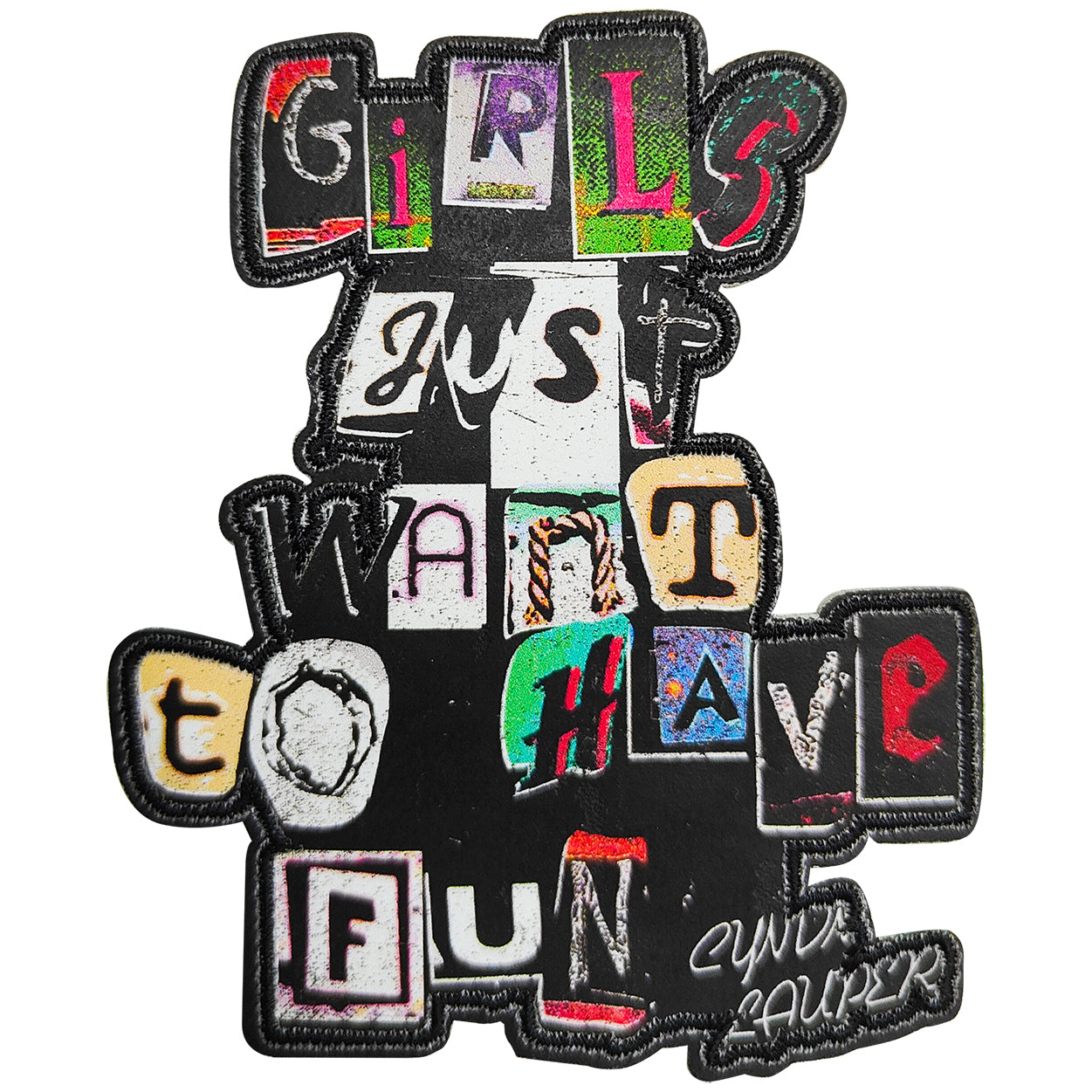 Cyndi Lauper Wanna Have Fun 3.1"x3.8" Patch - 3 pc prepack