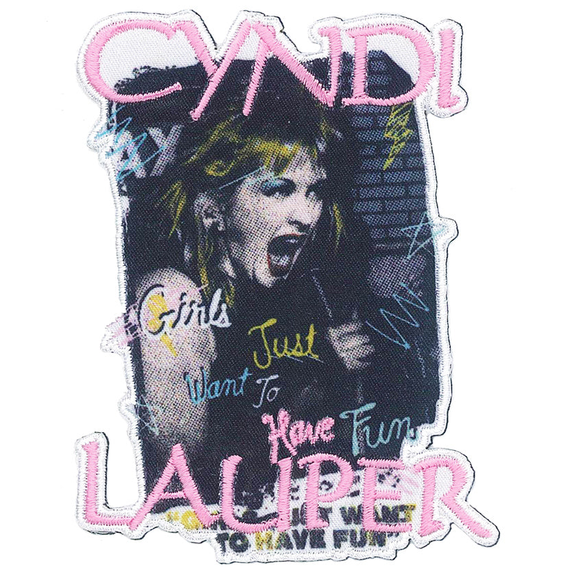 Cyndi Lauper Girls Wanna Have Fun 2.9"x3.8" Patch - 3 pc prepack
