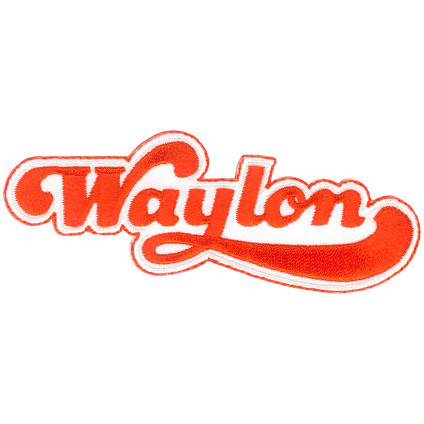 Waylon Jennings Name Logo 4.25"x1.7" Patch - 3 pc prepack