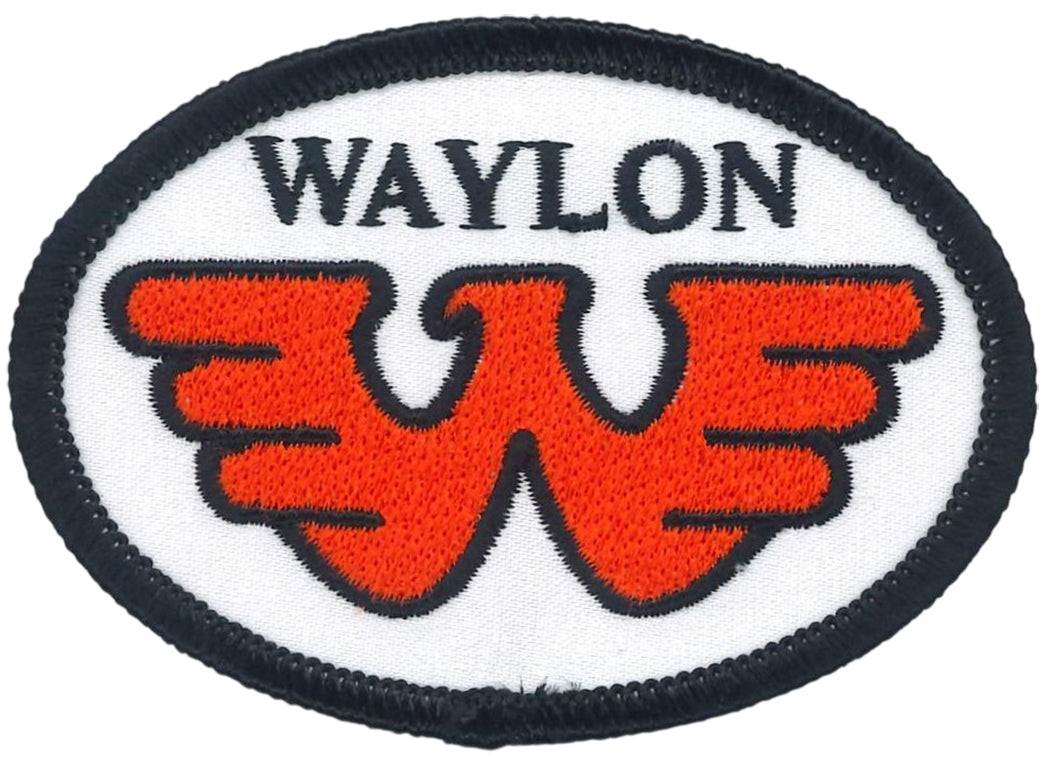 Waylon Jennings Oval Logo 3.5"x2.5" Patch - 3 pc prepack