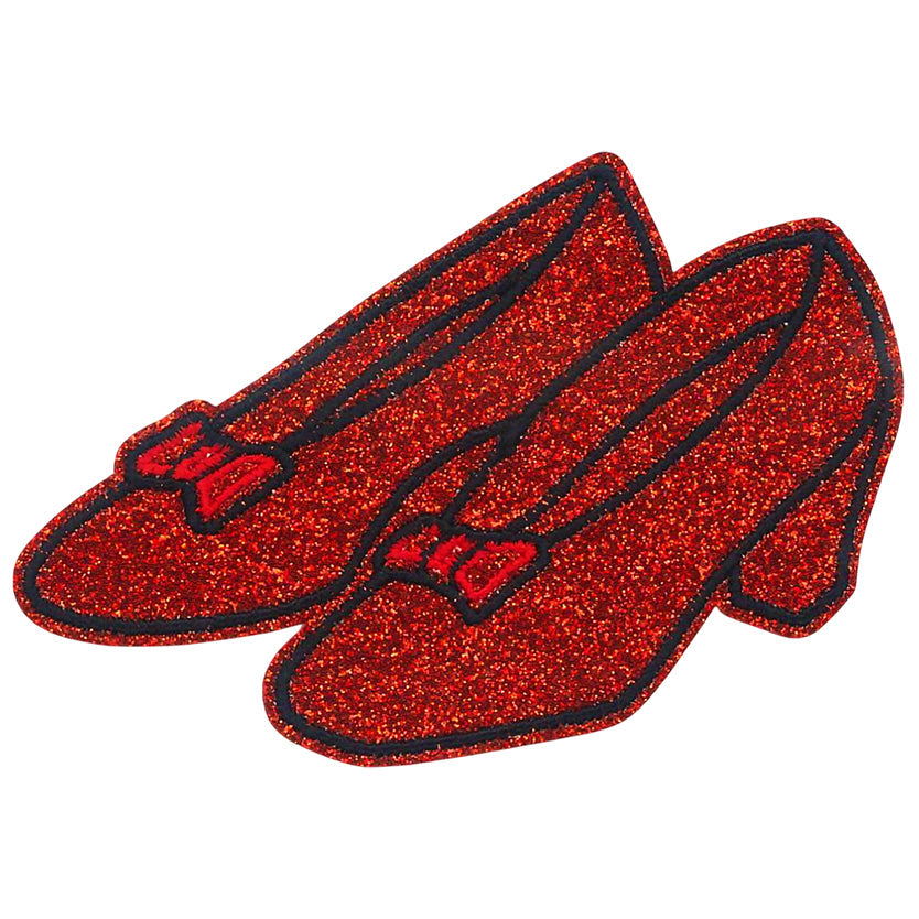 The Wizard of Oz Ruby Slippers 3.75"x2.6" Glitter Patch - 3 pc prepack