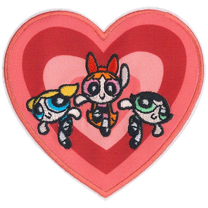 Powerpuff Girls Heart 3.5"x3.3" Patch - 3 pc prepack