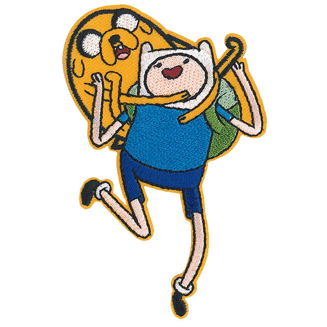 Adventure Time Finn  Jake Piggyback Ride 2.6"x4" Patch - 3 pc prepack