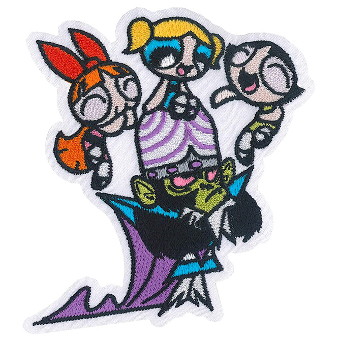 Powerpuff Girls Laughing at Mojo Jojo 3.8"x4.1" Patch - 3 pc prepack